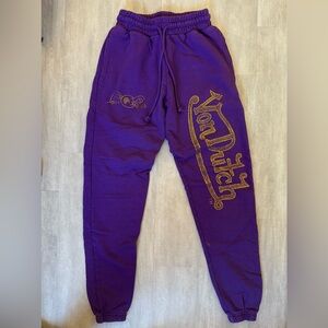 Von Dutch Purple Sweatpants Relaxed Fit Joggers